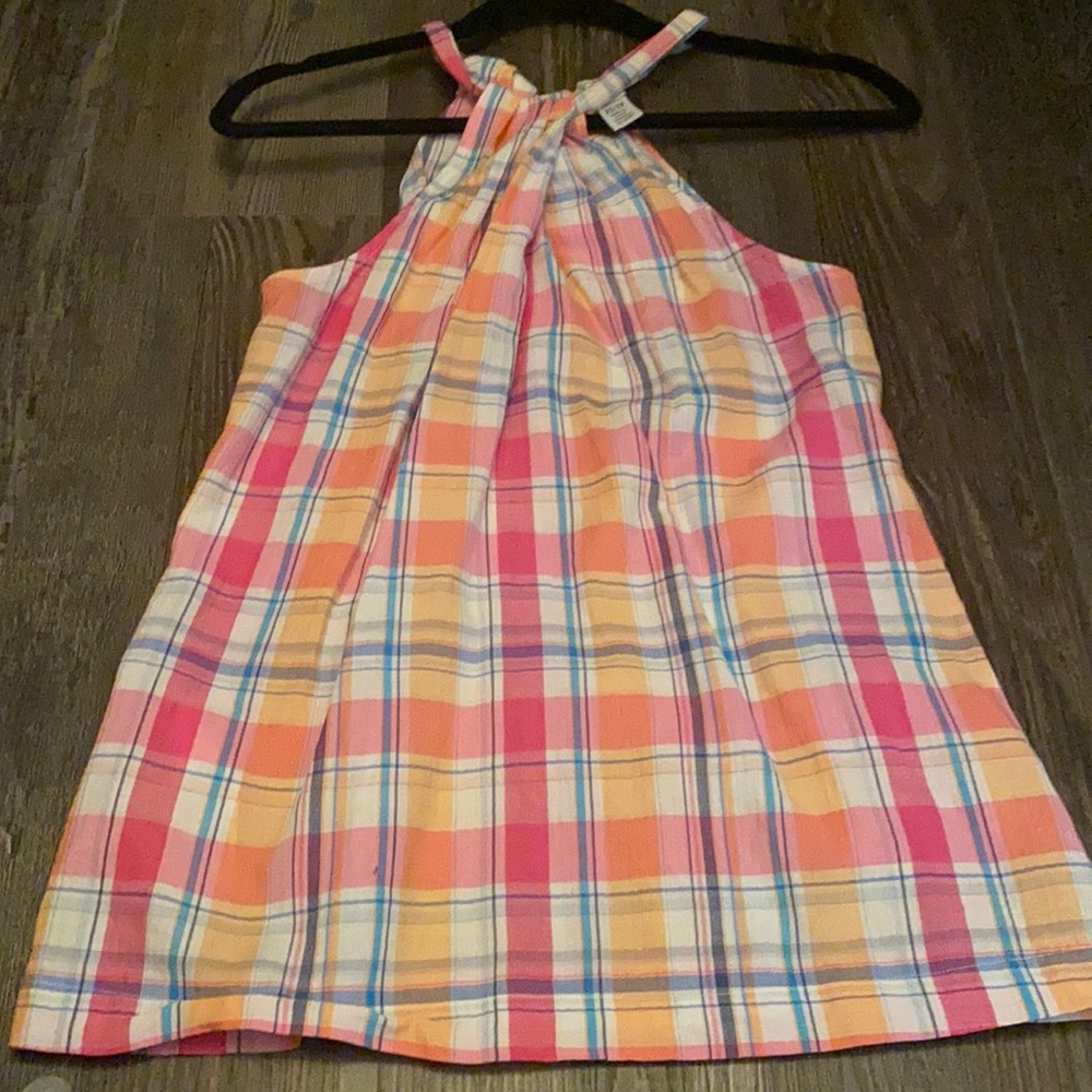 Tommy Bahama summer checked halter top XS/P